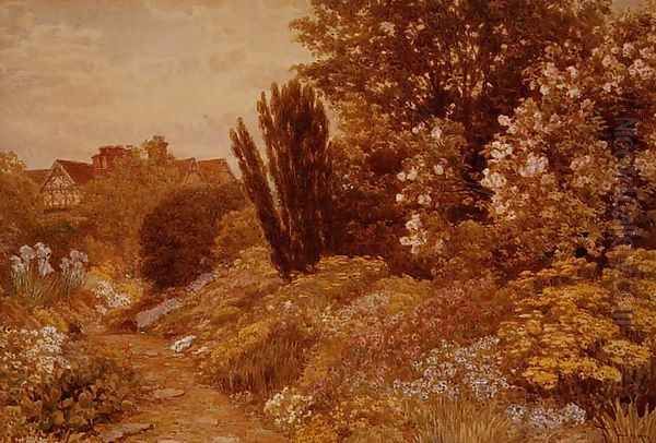 The Alpine Gardens at Tangley Manor Oil Painting by Thomas H. Hunn