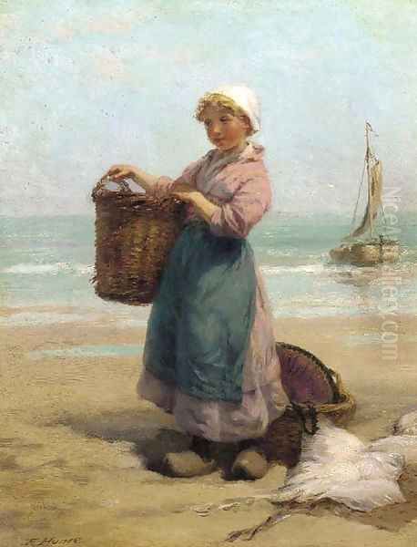 The fishergirl Oil Painting by Edith Hume