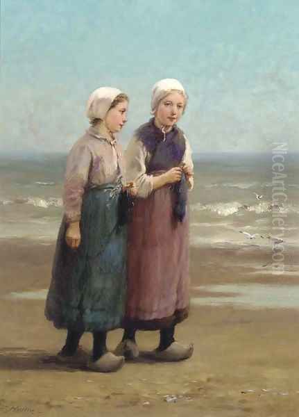 On the sands Oil Painting by Edith Hume