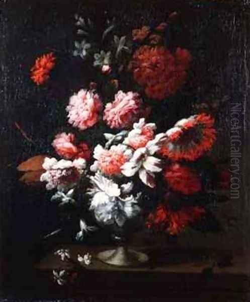 Still life of flowers in an urn 2 Oil Painting by Pieter Hardime