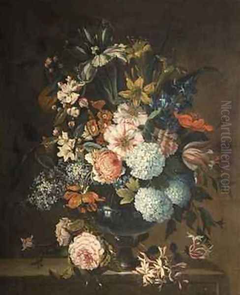 Vase of Flowers Oil Painting by Pieter Hardime