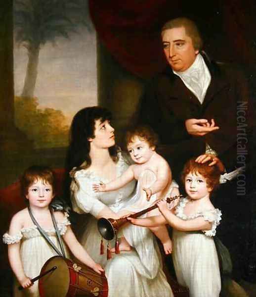 Portrait of William Fairlie and his Family Oil Painting by Robert Home