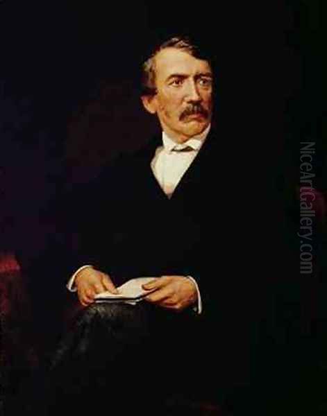 Portrait of Livingstone 1813-1873 Oil Painting by Frederick Havill