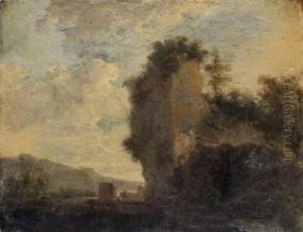 Paysage Aux Rochers Oil Painting by Bartholomeus Breenbergh