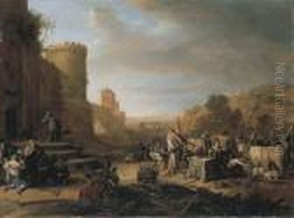 Saint Paul Et Saint Barnabe A Lystres Oil Painting by Bartholomeus Breenbergh