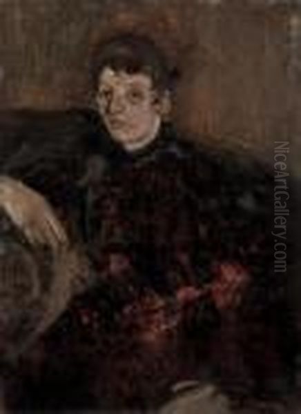 Portrait Of Marie Breitner, Wife Of The Artist Oil Painting by George Hendrik Breitner