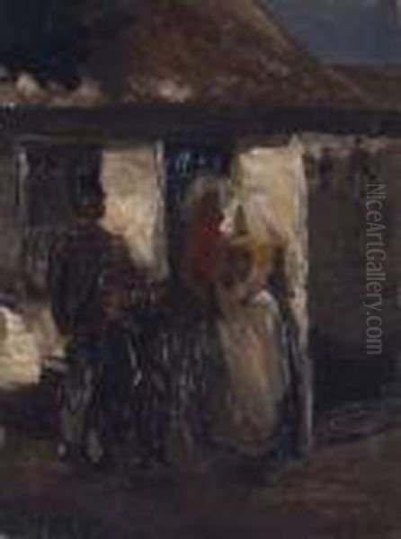 Soldat Pres D'une Auberge Oil Painting by George Hendrik Breitner