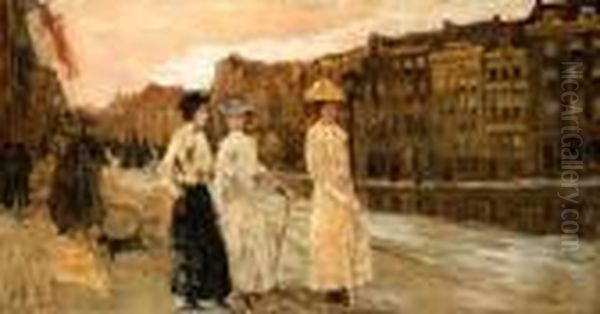 Three Ladies Oil Painting by George Hendrik Breitner