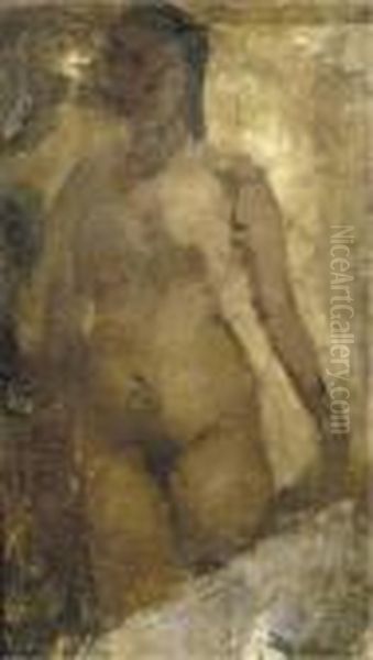 Standing Nude Oil Painting by George Hendrik Breitner