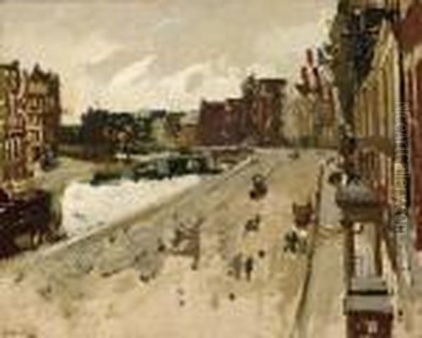 Rokin Amsterdam Oil Painting by George Hendrik Breitner