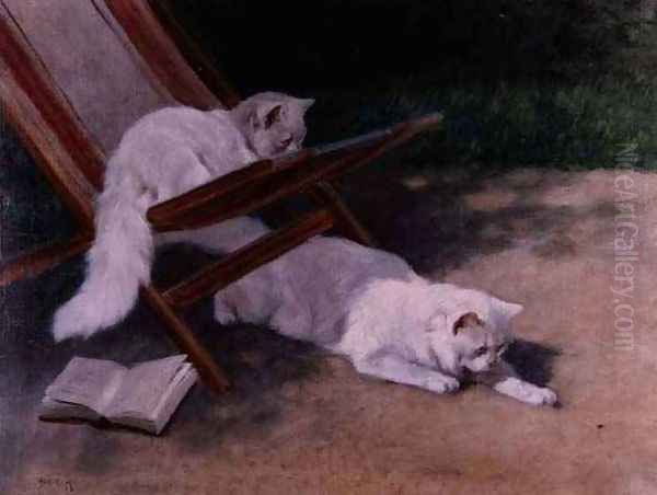 An Uninvited Guest Oil Painting by Arthur Heyer