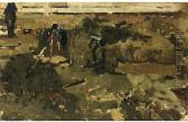 ``grondwerkers' Oil Painting by George Hendrik Breitner