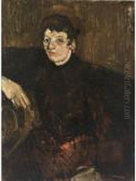 A Portrait Of Marie Breitner, Wife Of The Artist Oil Painting by George Hendrik Breitner