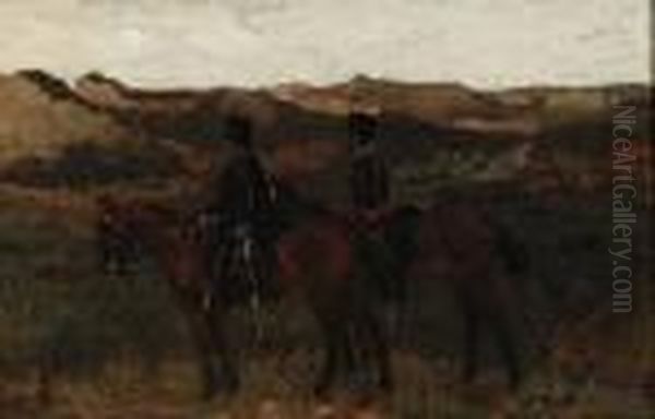 Gele Rijders: Cavalrists Oil Painting by George Hendrik Breitner