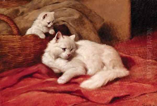 A distraction at bedtime Oil Painting by Arthur Heyer