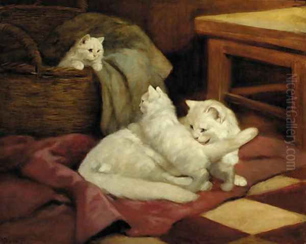 A wash before bed-time Oil Painting by Arthur Heyer