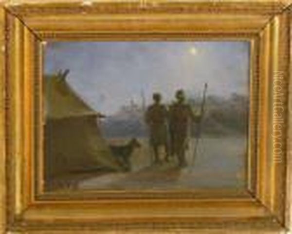 Sentinelle Davanti All'accampamento Oil Painting by Hans Anderson Brendekilde