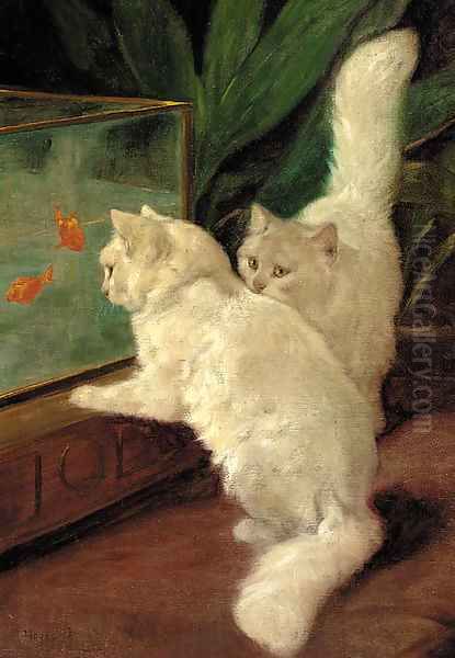 A tempting delicacy Oil Painting by Arthur Heyer