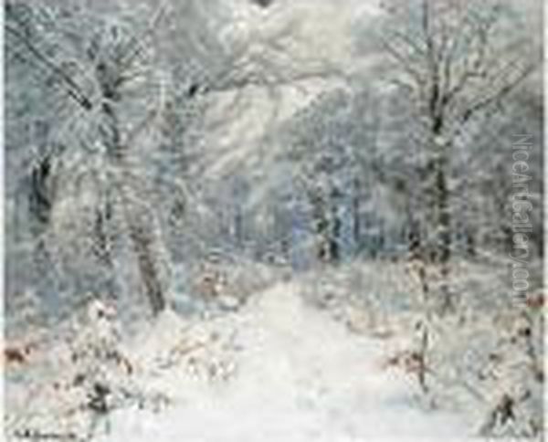 Vinterlandskab (winter Landscape) Oil Painting by Hans Anderson Brendekilde