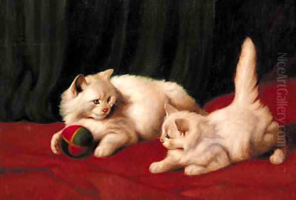 Playtime Oil Painting by Arthur Heyer