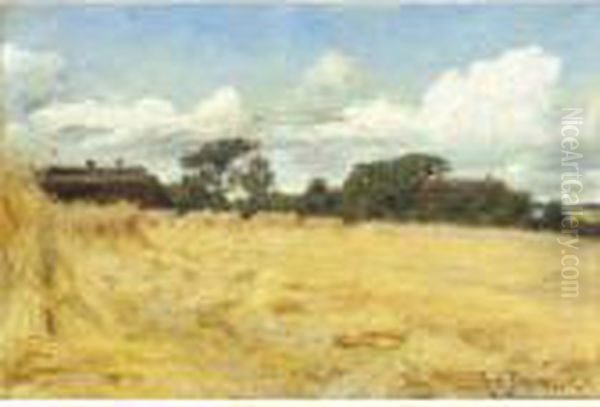 Hvedemarker (wheatfields) Oil Painting by Hans Anderson Brendekilde