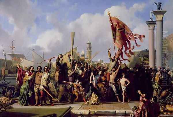 The Triumph of Pisani Oil Painting by Alexandre-Jean-Baptiste Hesse