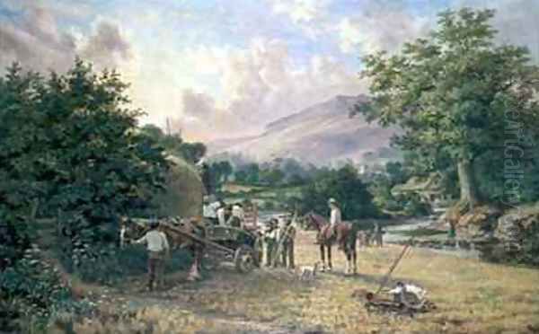 The Haymakers Oil Painting by C.H. Hart