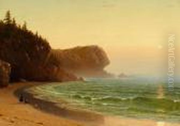 Seascape: Sunset Oil Painting by Alfred Thompson Bricher