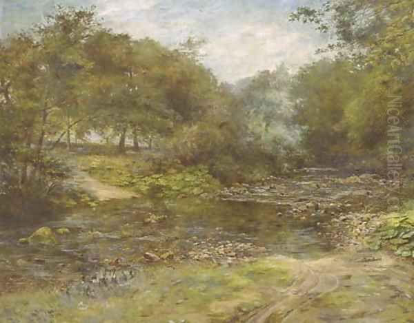 A ford on the south Esk Oil Painting by Charles Martin Hardie