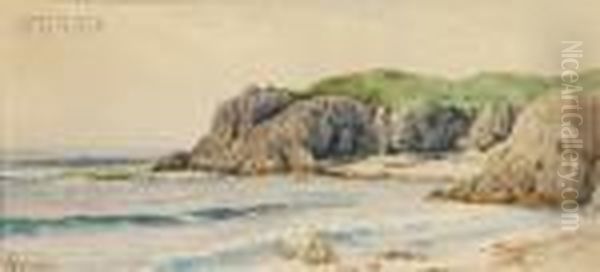 Coastal Cliffs Oil Painting by Alfred Thompson Bricher