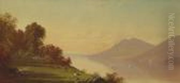 Afternoon On The Hudson Oil Painting by Alfred Thompson Bricher