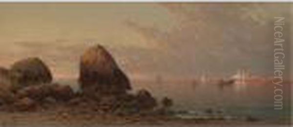 Evening At Scituate-low Tide Oil Painting by Alfred Thompson Bricher