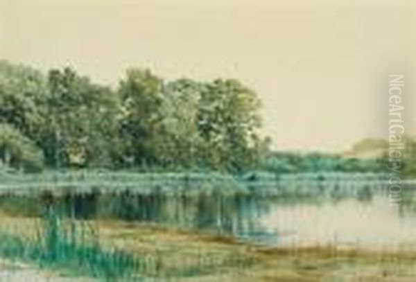 Marsh Scene Oil Painting by Alfred Thompson Bricher