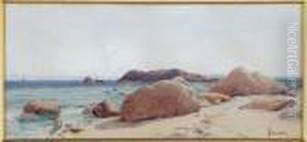 Coastal Scene Oil Painting by Alfred Thompson Bricher