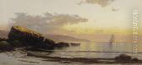 Sunset Coast Oil Painting by Alfred Thompson Bricher