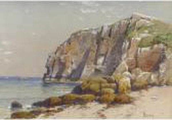 Cliffs On The Coast Oil Painting by Alfred Thompson Bricher