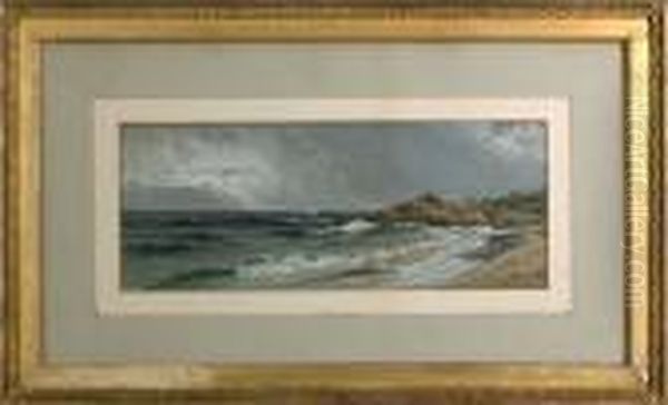 Gouache Coastal Scene Oil Painting by Alfred Thompson Bricher