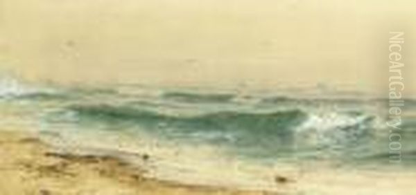 Waves Breaking At Lowtide Oil Painting by Alfred Thompson Bricher