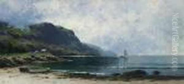 A Quiet Cove, Grand Manan'' Oil Painting by Alfred Thompson Bricher