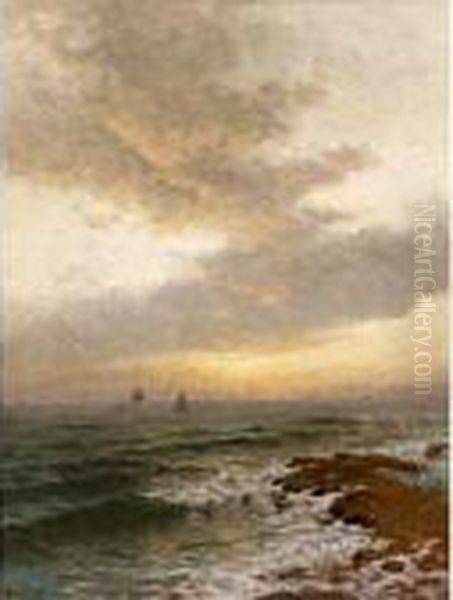 Sunrise On The Coast Oil Painting by Alfred Thompson Bricher