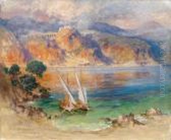 Vue D'eze Oil Painting by Frederick Arthur Bridgman