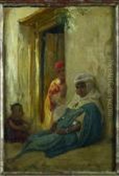 Porte De Constantine Oil Painting by Frederick Arthur Bridgman