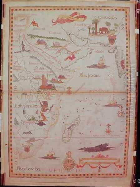 Chart of the Indian Ocean Oil Painting by Diego Homem