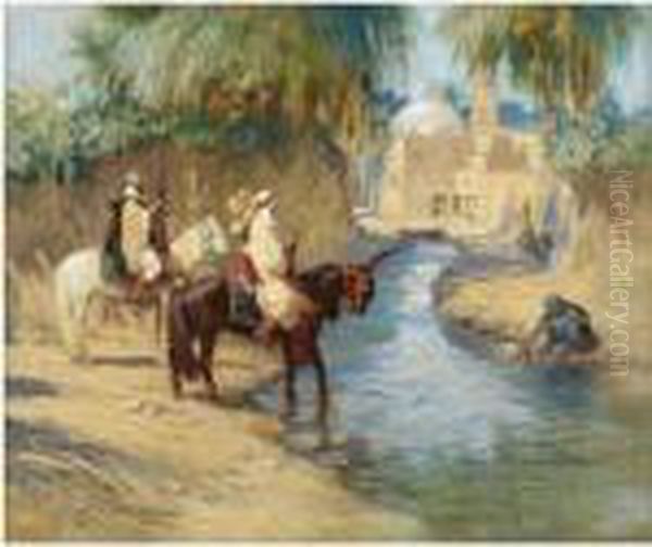 Return From The Hunt Oil Painting by Frederick Arthur Bridgman