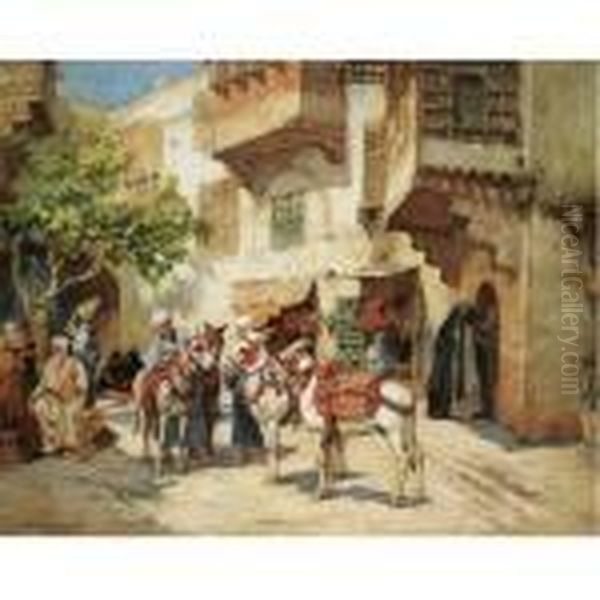 The Market Square Oil Painting by Frederick Arthur Bridgman