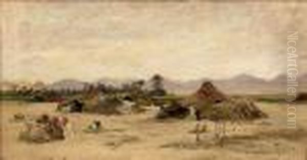 An Encampment In The Desert Oil Painting by Frederick Arthur Bridgman