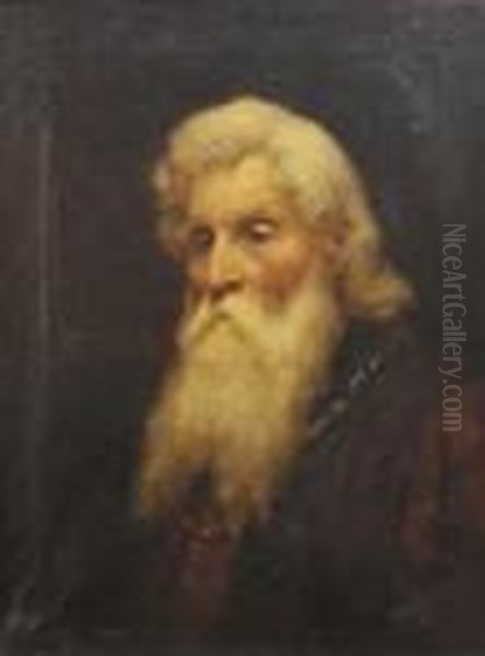 Portrait D'homme Barbu Oil Painting by Frederick Arthur Bridgman