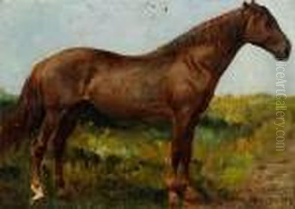 Cheval. Oil Painting by Frederick Arthur Bridgman