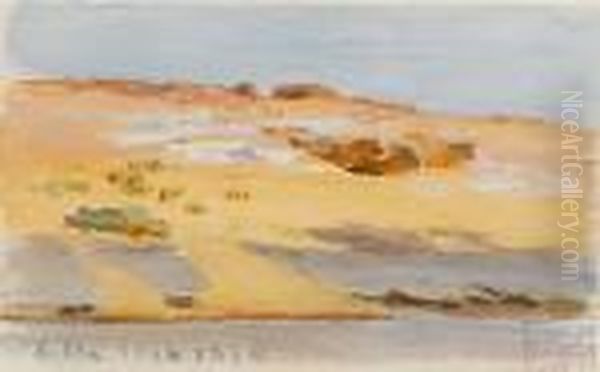 Dunes In Nubia Oil Painting by Frederick Arthur Bridgman