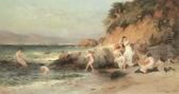 The Bathing Beauties Oil Painting by Frederick Arthur Bridgman